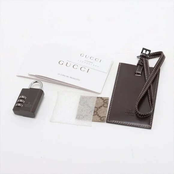 Gucci Tom Ford Canvas Y2K GG Leather Carry On Compliant Suitcase - Picture 11 of 13